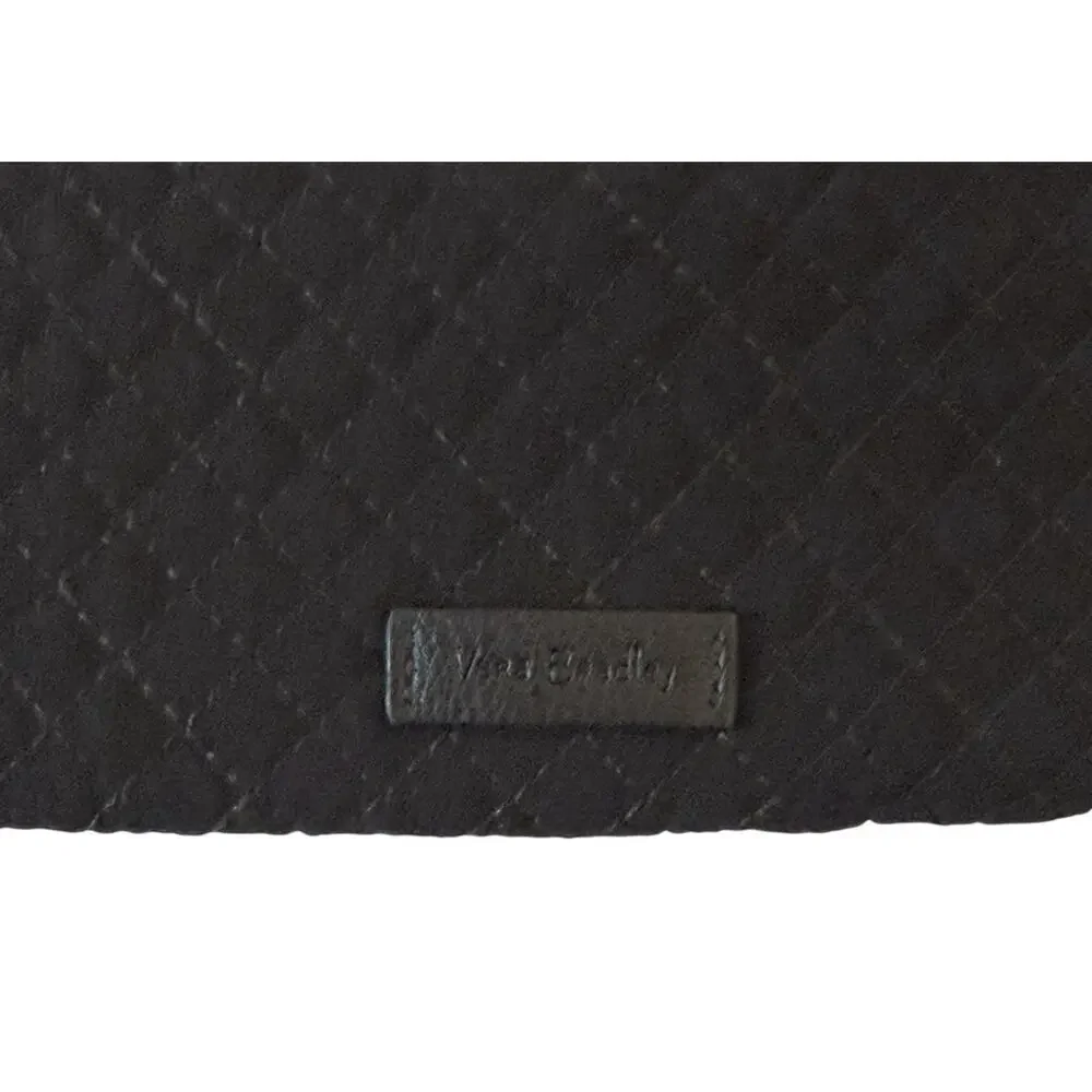 Vera Bradley Clutch Wallet Ultimate Card Case Black Quilted ID Zip Compartment